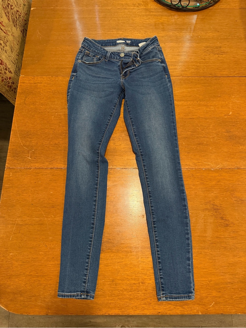 Old Navy Women's Skinny Jeans in Dark Blue Denim